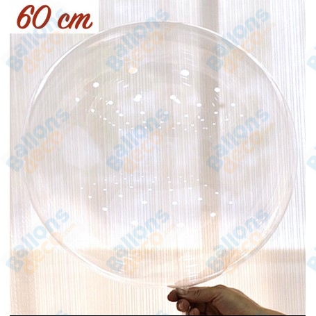 Ballon Bulle Transparent de 60 cm Ballon Lumières Ballonsdeco