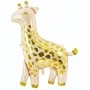 Ballon Girafe Beige et Or Style Sophie, décoration anniversaire, Baby Shower, Safari.