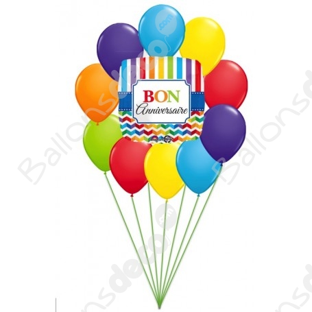 Bonne Fête D'anniversaire Avec Des Ballons Et Des Rubans Fond Clip