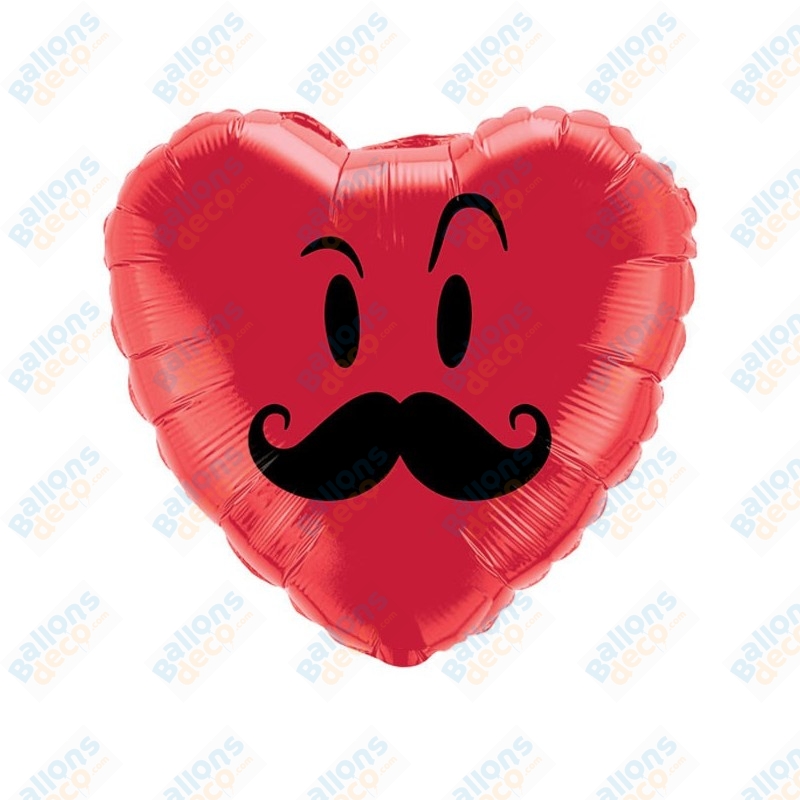 Ballon Coeur Rose Bisous Marcheur - St Valentin 