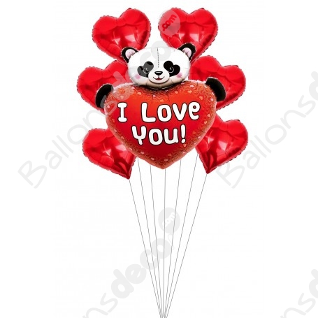 Ballon coeur rouge Saint Valentin gonflable air ou hélium