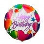 Ballon Happy Birthday Coeurs et Étoiles 45 cm