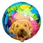 Ballon Chien Happy Birthday Ballons Ronds, décorations ballons anniversaire.