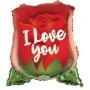 Ballon Rose Rouge I Love You Saint Valentin