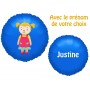 Ballon Jeanne T'choupi avec Prénom d'Enfant Anniversaire