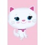 Ballon Chat Blanc Streat, Cat White