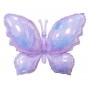 Ballon Papillon Transparent Lilas Laser, Anniversaire