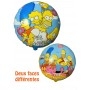 Ballon Les Simpson 2 Faces Rond, Anniversaire Omer