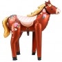 Ballon Cheval Marron Fleurs 4D