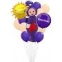 Ballons Télétubbies Tinky Winky Violet en Grappes de Luxe