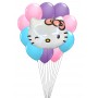 Ballons Tête Hello Kitty en Grappe, Anniversaire Kawaii