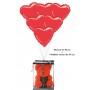 Ballons Coeurs Rouges + Ourson Boite Roses Rouges, Cadeau St-Valentin