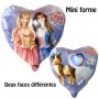 Ballon Barbie et Chats Coeur Deux Faces Mini Air, décoration ballons Barbie